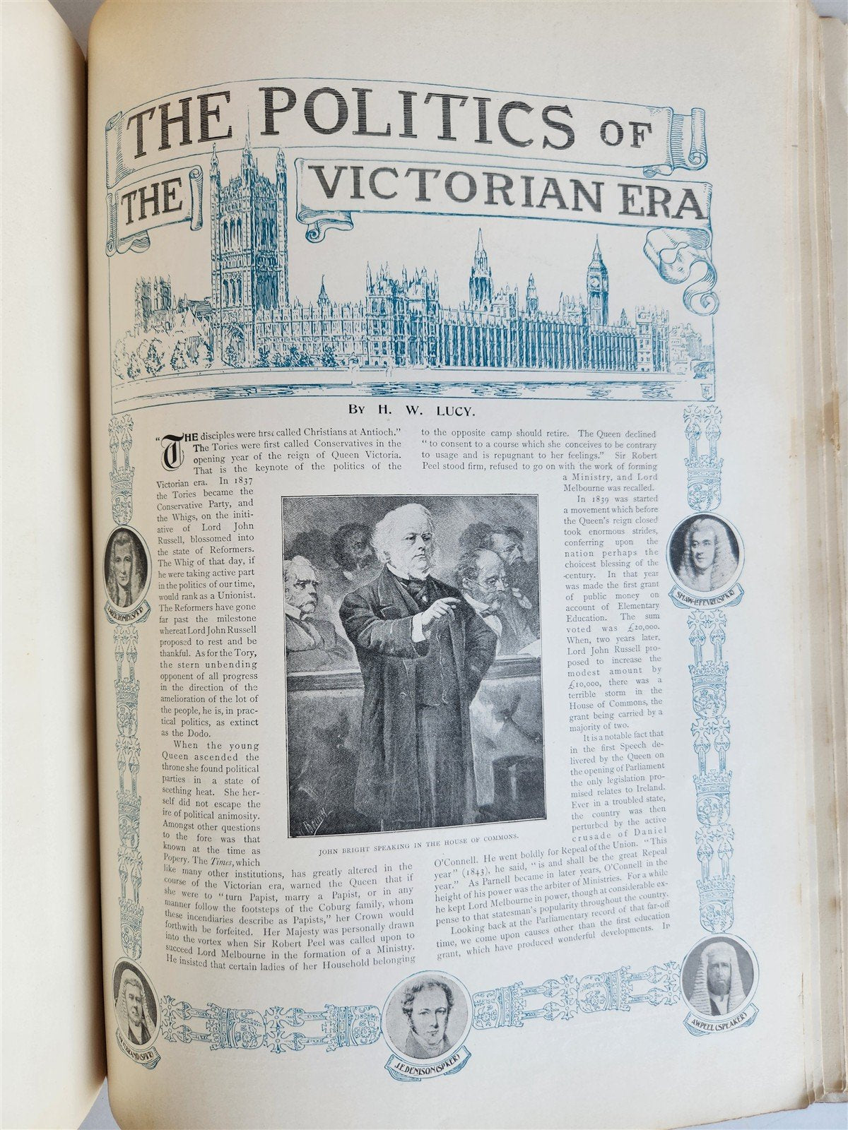 1901 Illustrated London News Record of Queen Victoria Reign antique WOOD BINDING