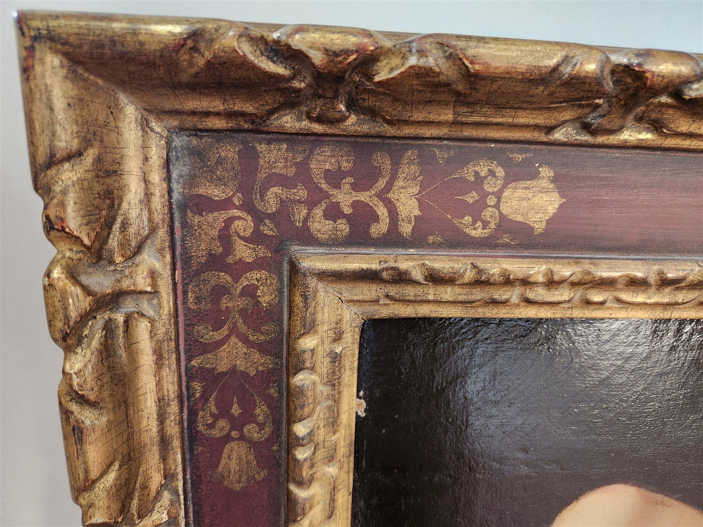 18th CENTURY OIL on CANVAS PAINTING VENUS OF URBINO ? antique FRAMED