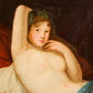 18th CENTURY OIL on CANVAS PAINTING VENUS OF URBINO ? antique FRAMED