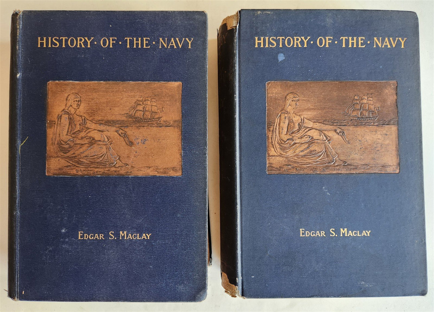 1894 HISTORY of UNITED STATES NAVY by EDGAR MACLAY ANTIQUE 2 vols ILLUSTRATED