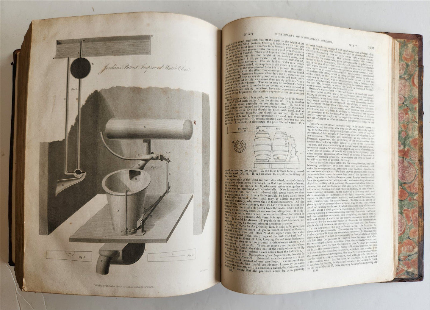 1827 DICTIONARY of MECHANICAL SCIENCE ART MANUFACTURES illustrated ANTIQUE