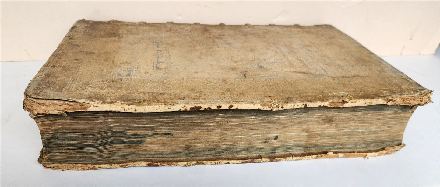 1584 LAW BOOK antique BLIND-TOOLED PIGSKIN BOUND LARGE FOLIO