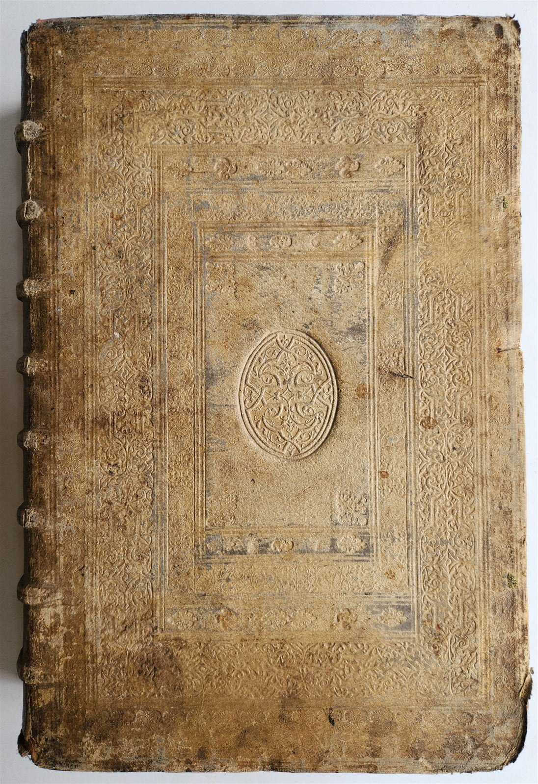 1584 LAW BOOK antique BLIND-TOOLED PIGSKIN BOUND LARGE FOLIO