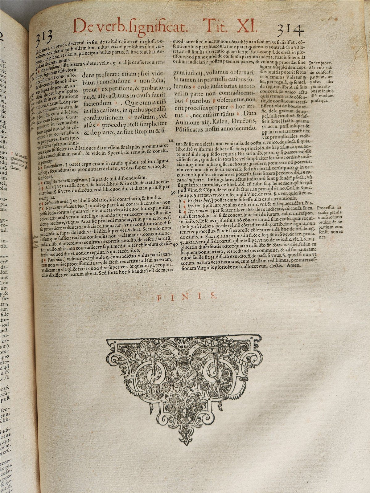 1584 LAW BOOK antique BLIND-TOOLED PIGSKIN BOUND LARGE FOLIO