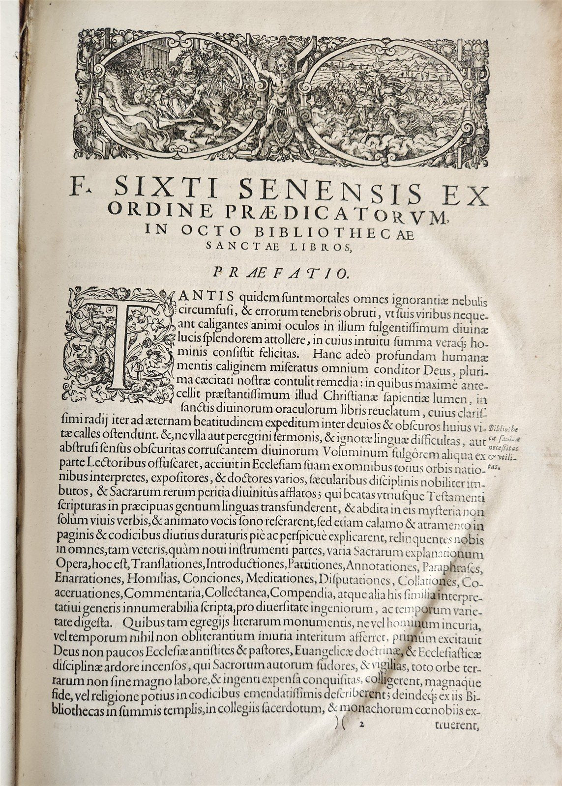 1575 BIBLIOTHECA SANCTA by Sixtus of Siena antique 16th century FOLIO