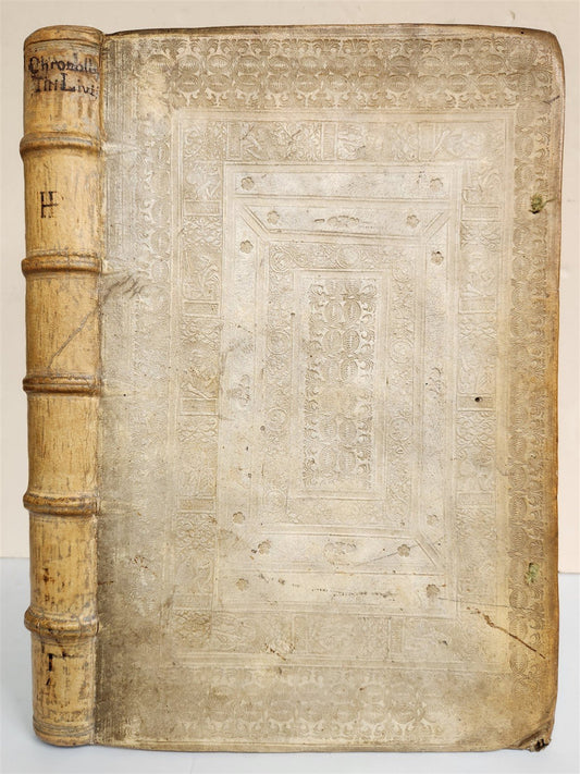 1568 ROMAN HISTORY of LIVY antique 16th century PIGSKIN BOUND FOLIO