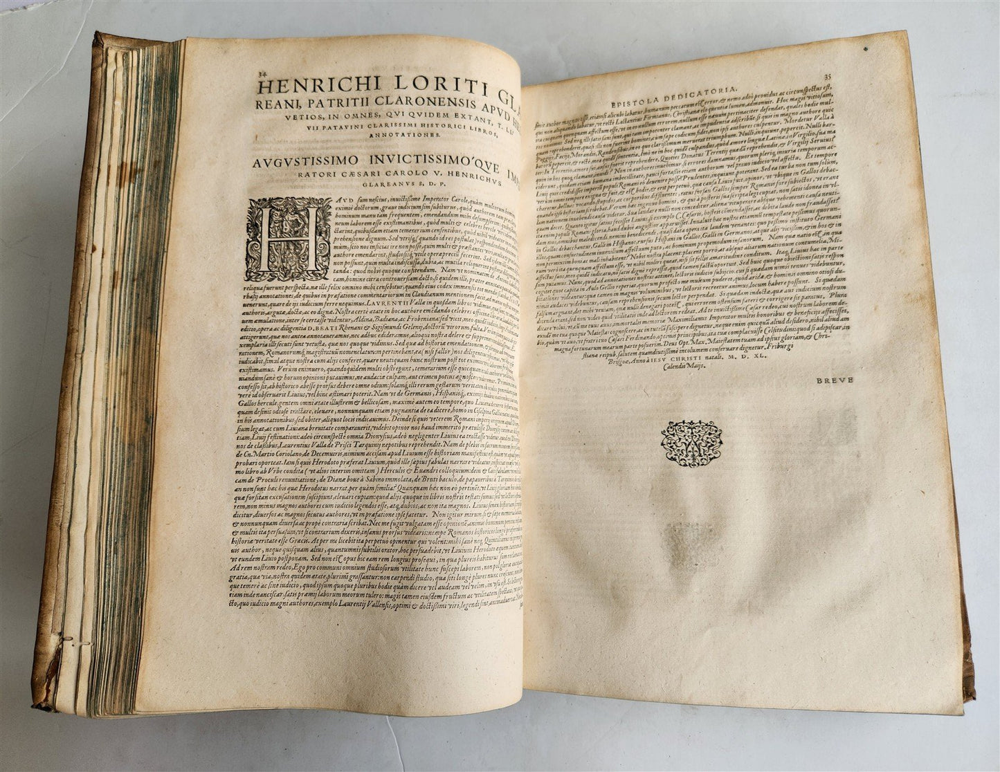 1568 ROMAN HISTORY of LIVY antique 16th century PIGSKIN BOUND FOLIO