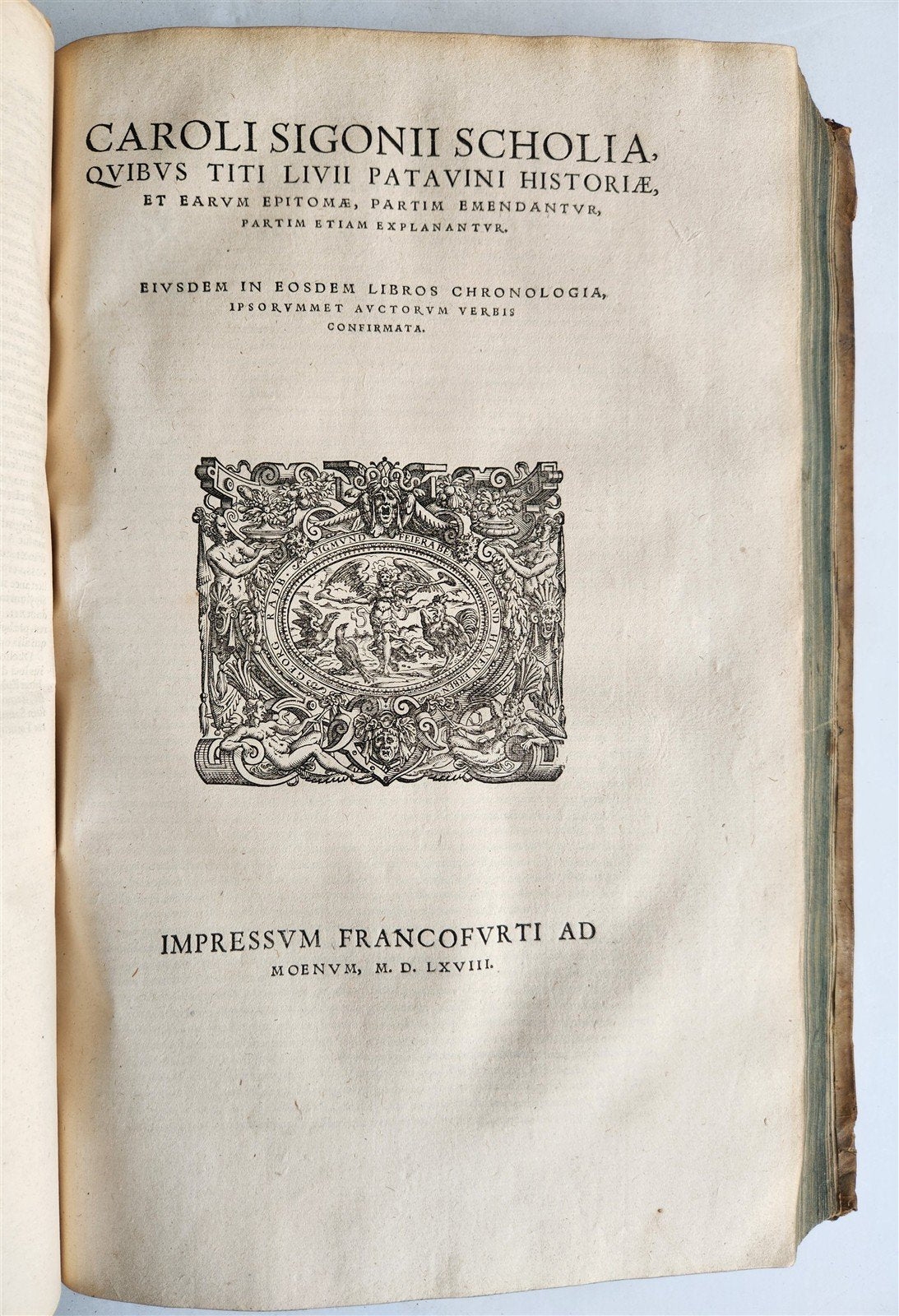 1568 ROMAN HISTORY of LIVY antique 16th century PIGSKIN BOUND FOLIO