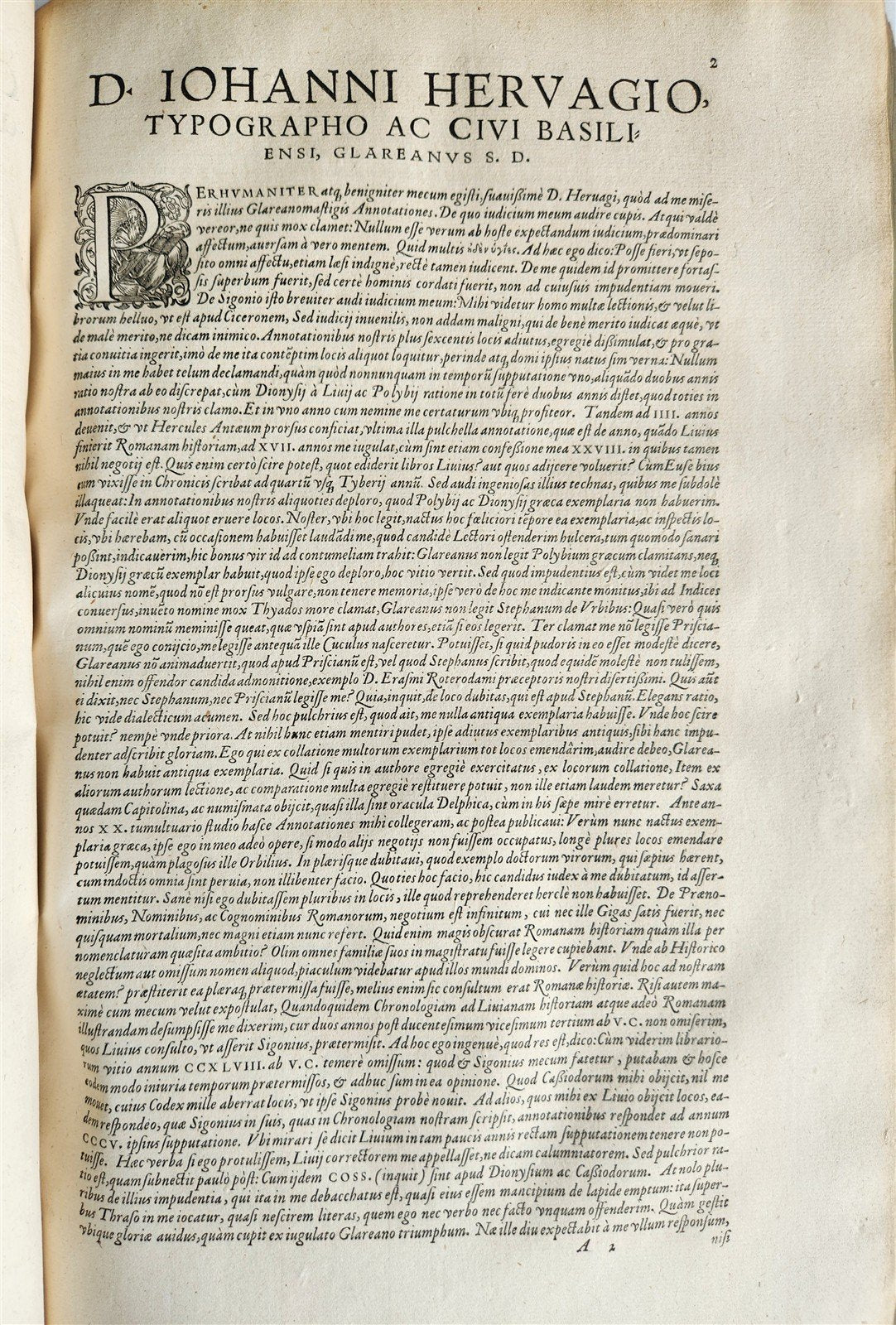 1568 ROMAN HISTORY of LIVY antique 16th century PIGSKIN BOUND FOLIO