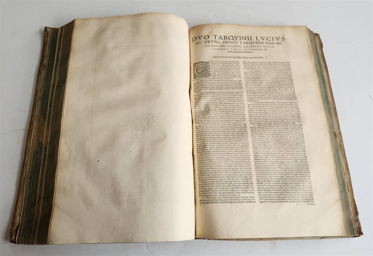 1568 ROMAN HISTORY of LIVY antique 16th century PIGSKIN BOUND FOLIO