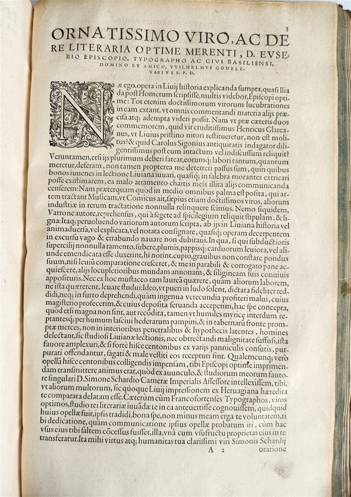 1568 ROMAN HISTORY of LIVY antique 16th century PIGSKIN BOUND FOLIO