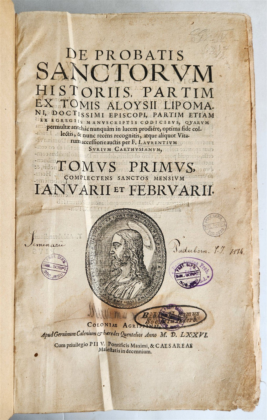 1576 LIVES of SAINTS by Laurentius Surius antique 16th century FOLIO