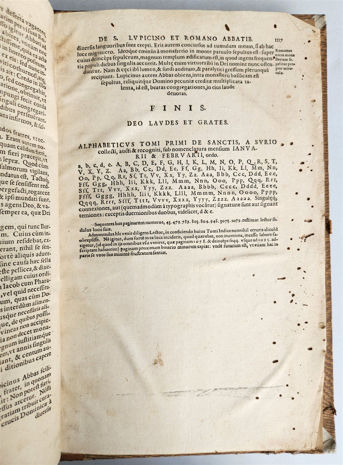 1576 LIVES of SAINTS by Laurentius Surius antique 16th century FOLIO