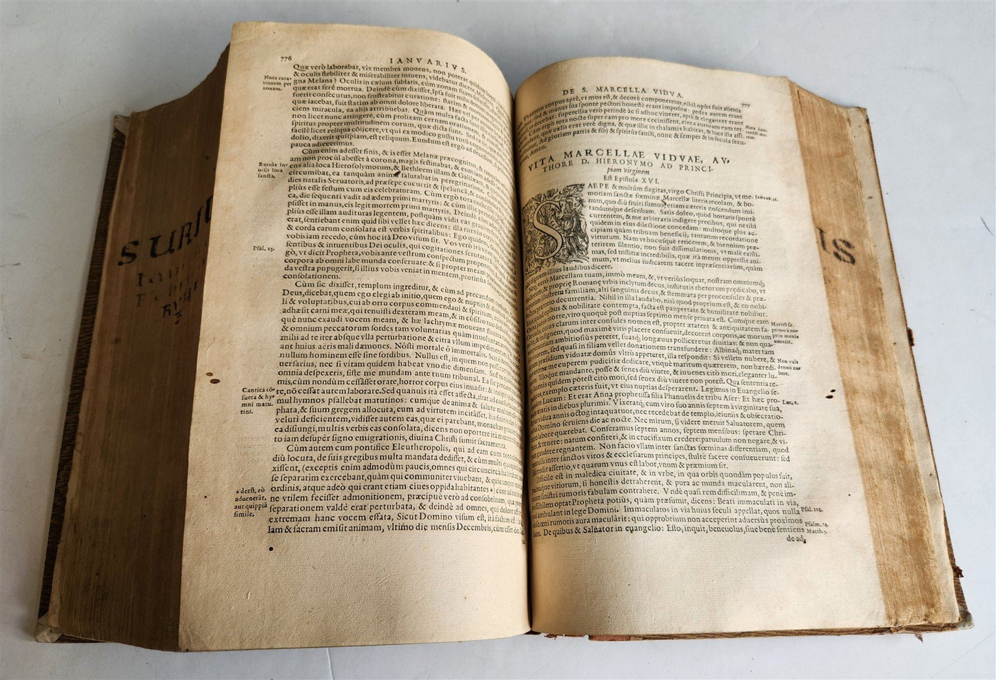 1576 LIVES of SAINTS by Laurentius Surius antique 16th century FOLIO