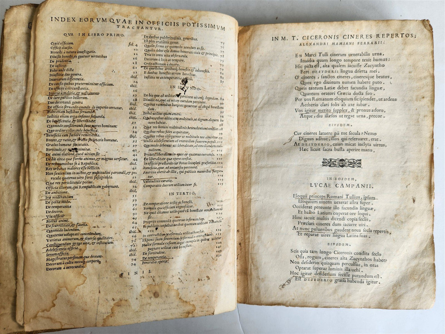 1557 Officiorum libri tres by CICERO antique 16th century VELLUM BOUND FOLIO