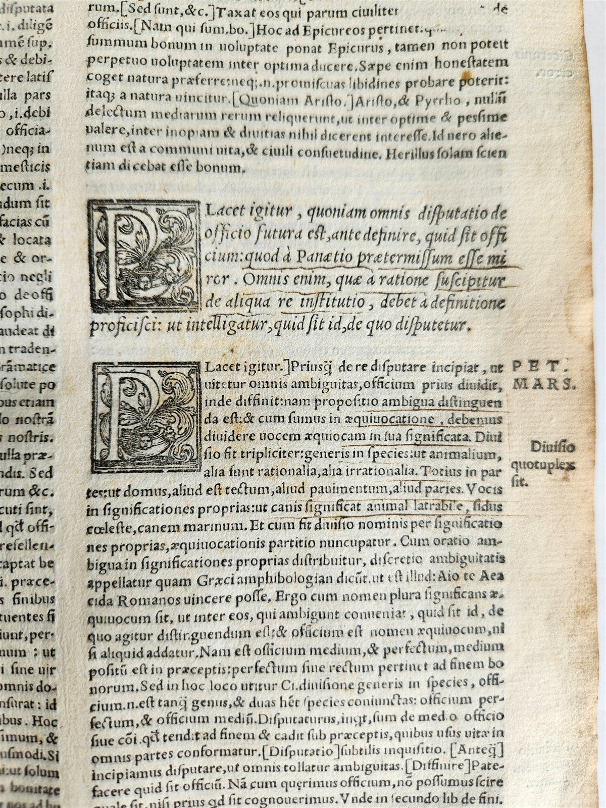 1557 Officiorum libri tres by CICERO antique 16th century VELLUM BOUND FOLIO