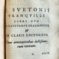 1596 LIFE of TWELVE CAESARS by Suetonius PLANTIN PRESS antique ARMORIAL BINDING