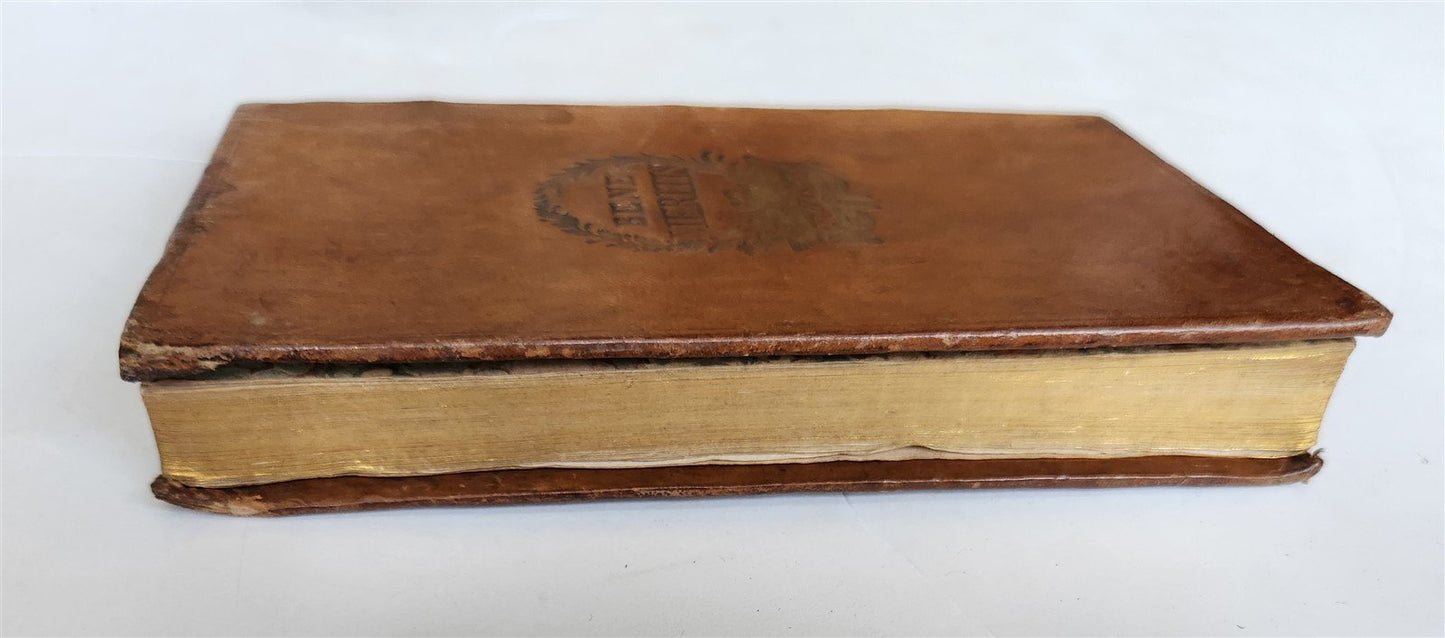 1791 HORACE Epistle to the Pisones in GERMAN antique ARMORIAL BINDING