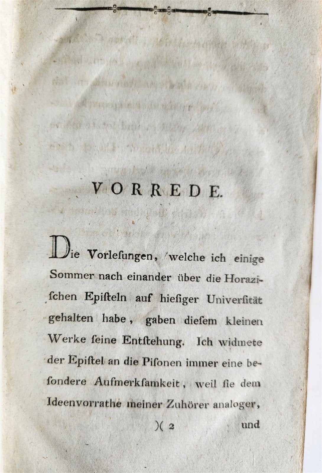 1791 HORACE Epistle to the Pisones in GERMAN antique ARMORIAL BINDING
