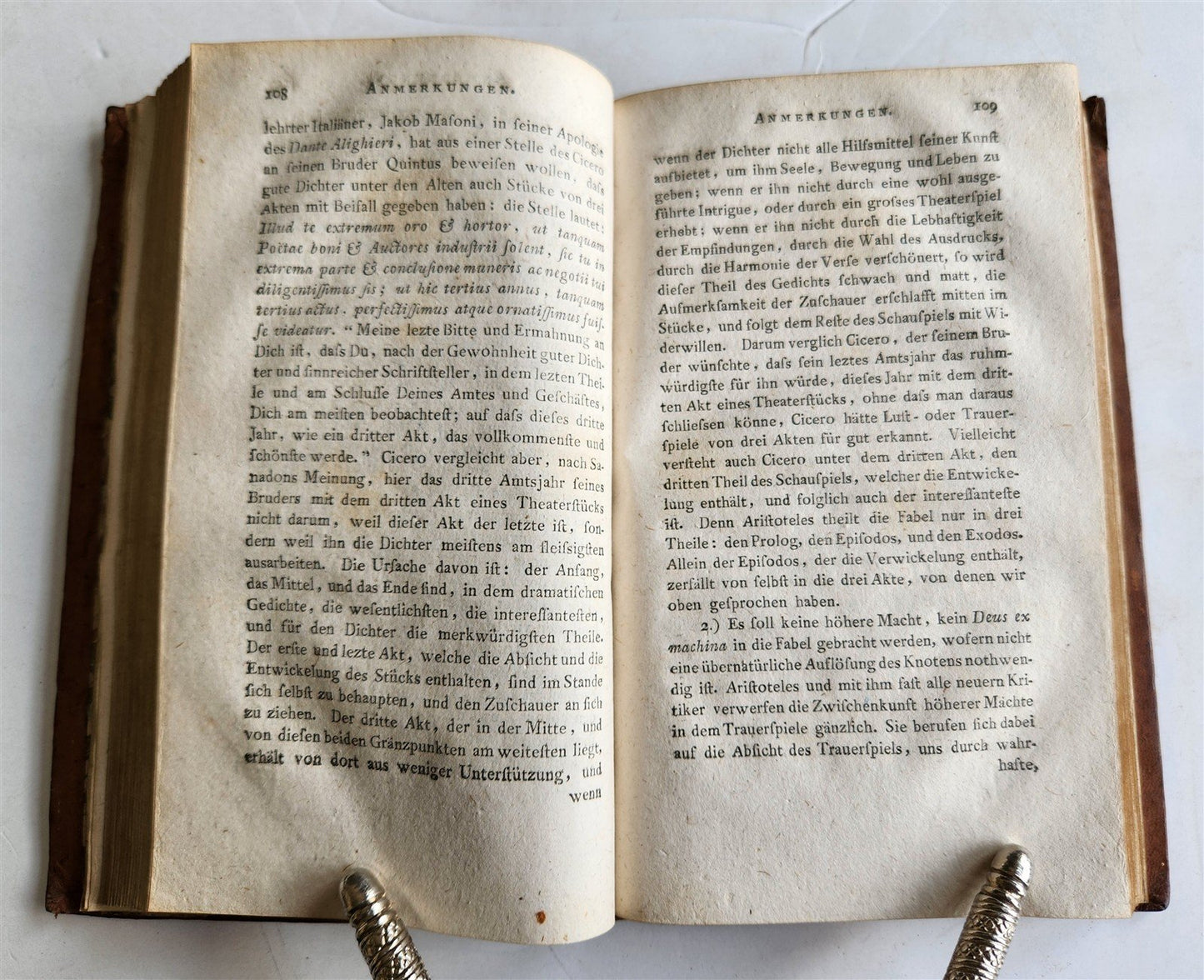 1791 HORACE Epistle to the Pisones in GERMAN antique ARMORIAL BINDING