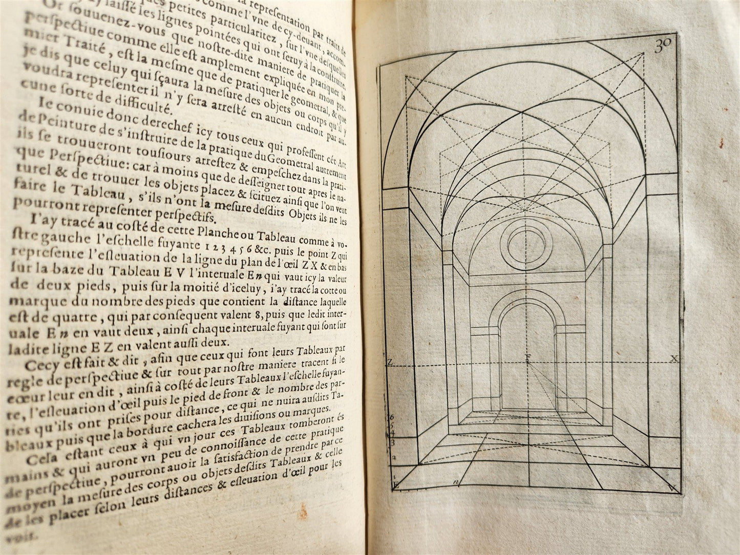 1653 PRACTICAL GEOMETRY for ARTISTS antique PERSPECTIVE by BOSSE VELLUM BINDING