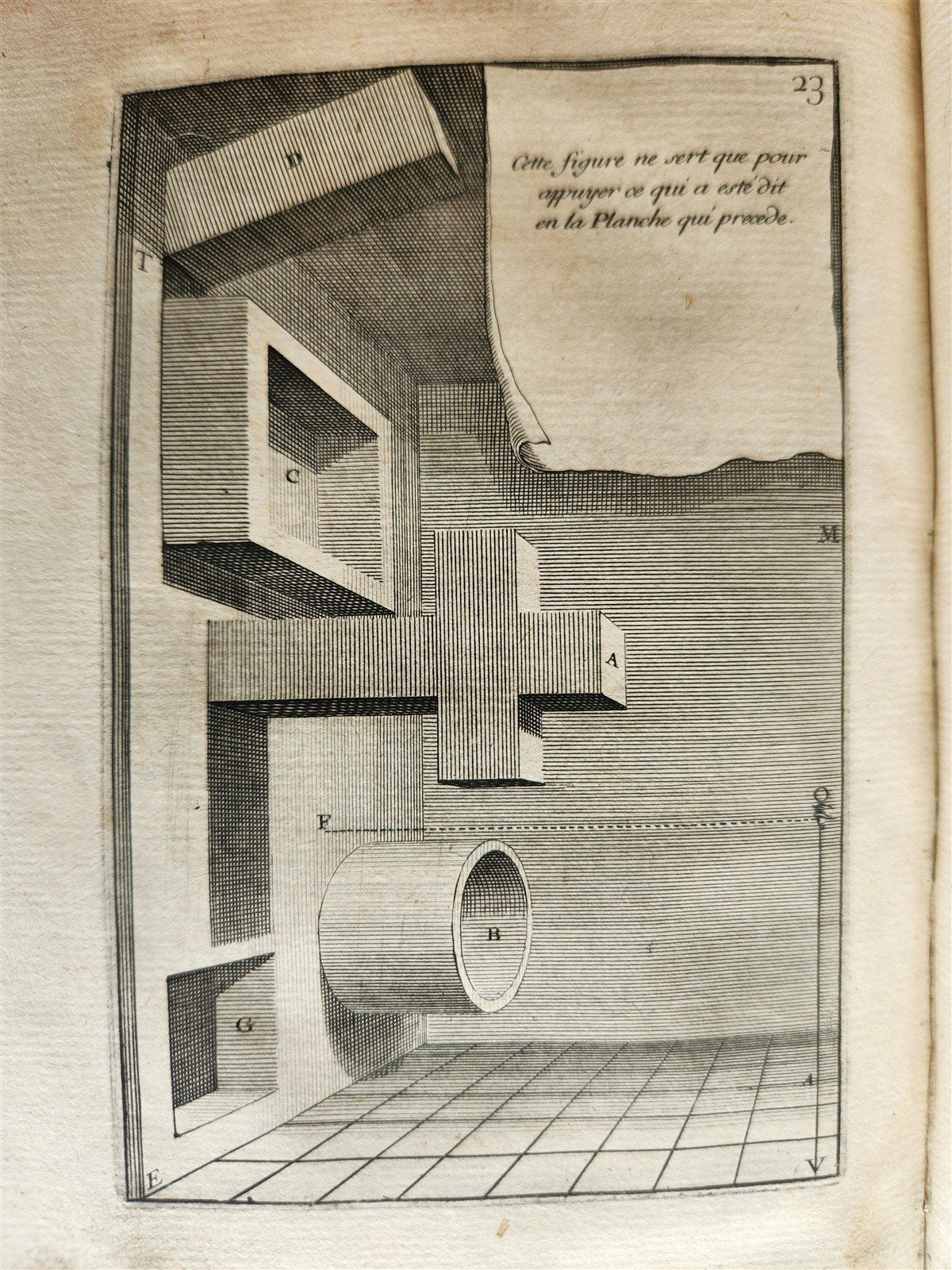 1653 PRACTICAL GEOMETRY for ARTISTS antique PERSPECTIVE by BOSSE VELLUM BINDING