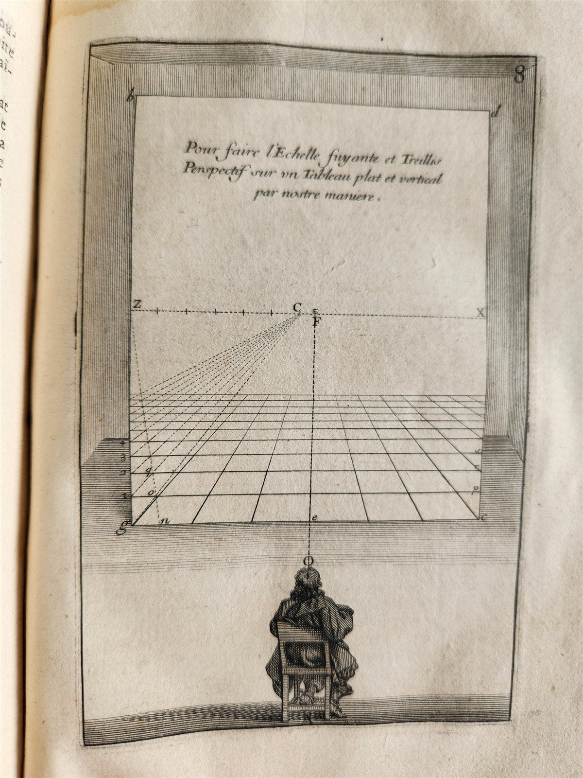 1653 PRACTICAL GEOMETRY for ARTISTS antique PERSPECTIVE by BOSSE VELLUM BINDING