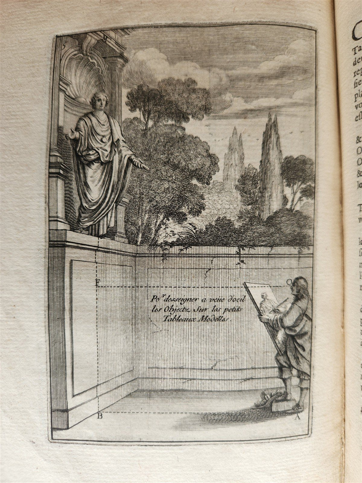 1653 PRACTICAL GEOMETRY for ARTISTS antique PERSPECTIVE by BOSSE VELLUM BINDING