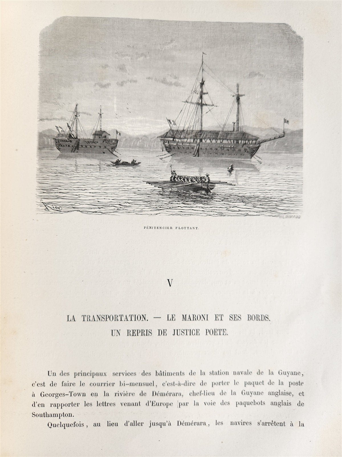 1867 FRENCH GUYANA VOYAGE ILUSTRATED antique FOLIO