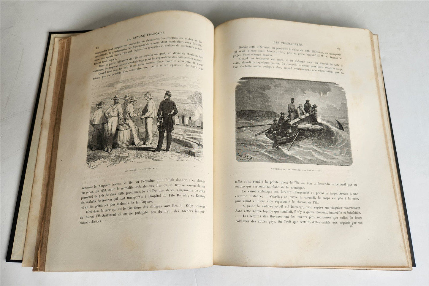 1867 FRENCH GUYANA VOYAGE ILUSTRATED antique FOLIO