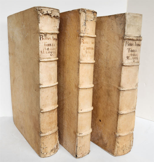 1700 ANATOMY Sepulchretum sive Anatomia practica by Th. Bonet antique 3 VOLS