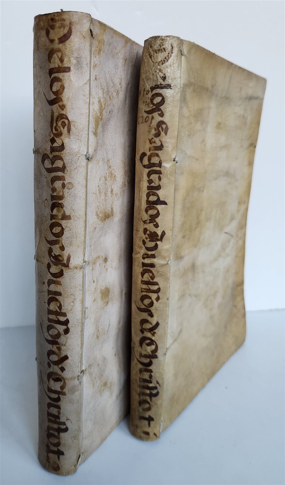 1679 FEMALE WRITER Isabella de Rocaberti antique 2 VOL RARE SPANISH VELLUM FOLIO