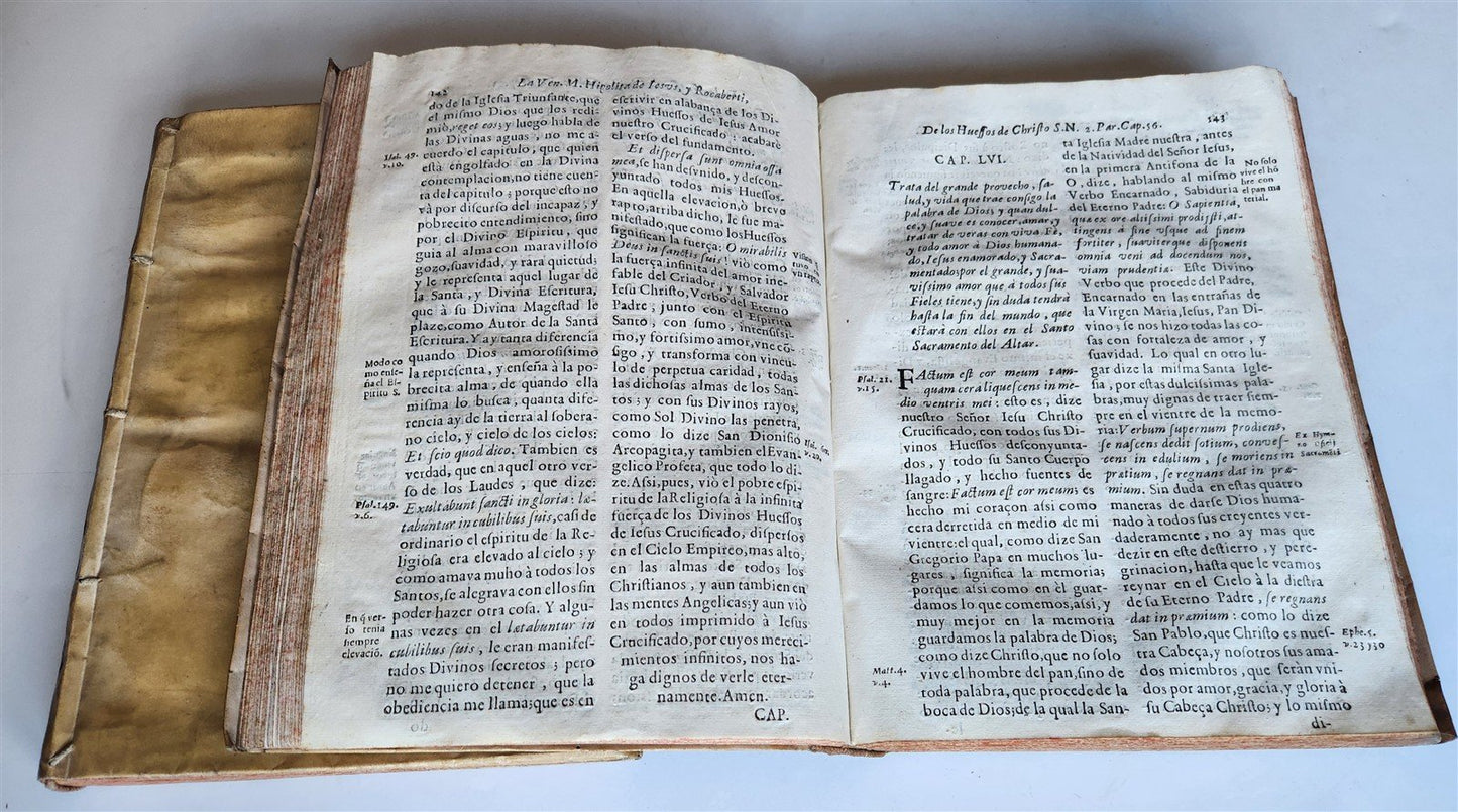 1679 FEMALE WRITER Isabella de Rocaberti antique 2 VOL RARE SPANISH VELLUM FOLIO