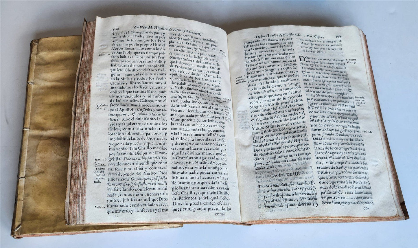 1679 FEMALE WRITER Isabella de Rocaberti antique 2 VOL RARE SPANISH VELLUM FOLIO