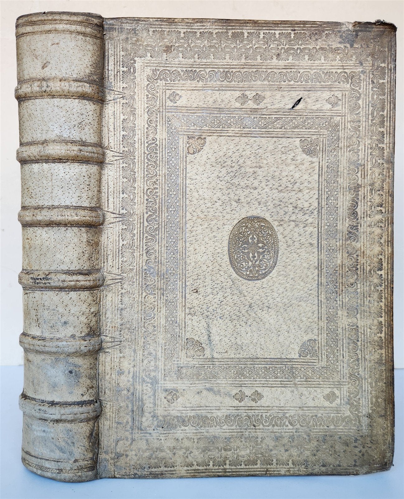 1619 BIBLE in GREEK antique BLIND TOOLED PIGSKIN BOUND FOLIO