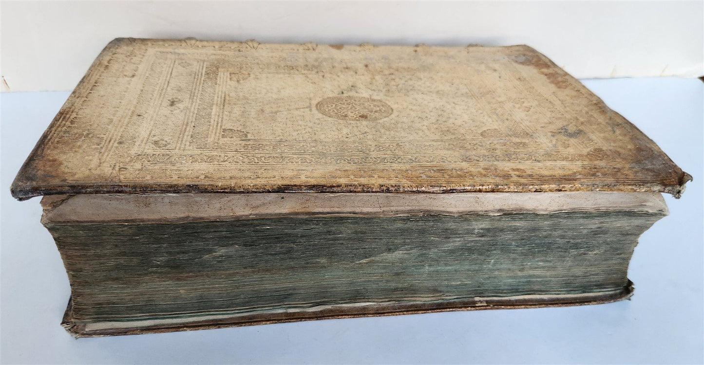 1619 BIBLE in GREEK antique BLIND TOOLED PIGSKIN BOUND FOLIO