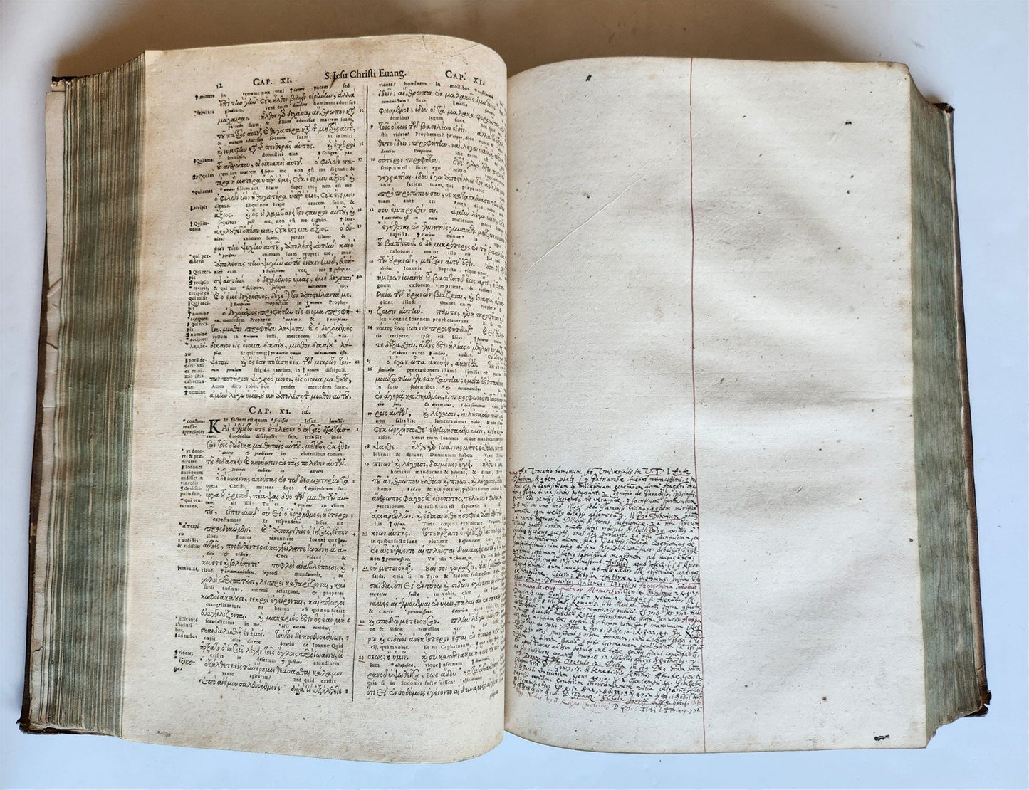 1619 BIBLE in GREEK antique BLIND TOOLED PIGSKIN BOUND FOLIO