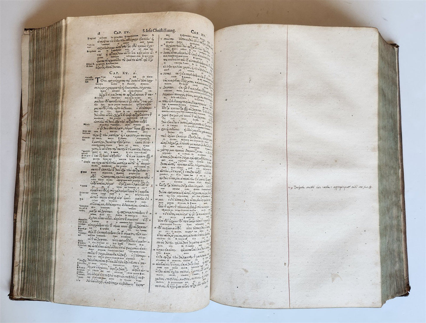 1619 BIBLE in GREEK antique BLIND TOOLED PIGSKIN BOUND FOLIO