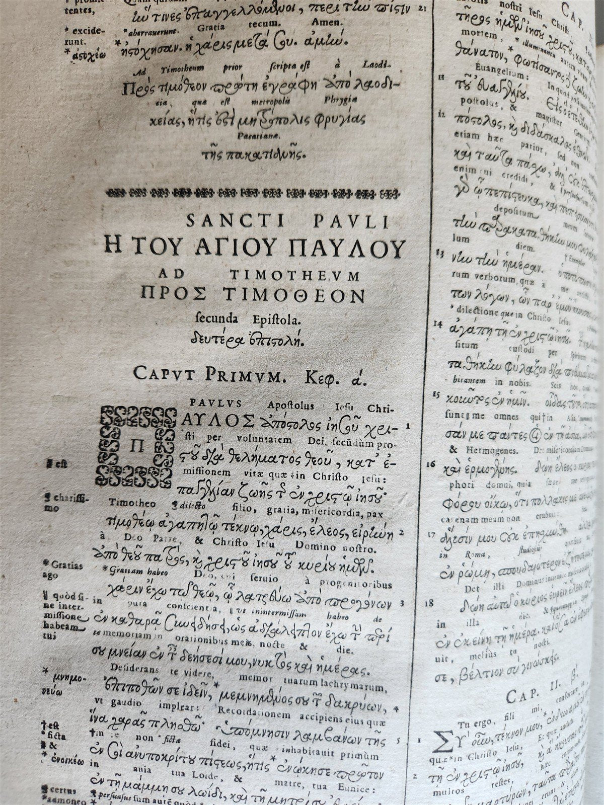 1619 BIBLE in GREEK antique BLIND TOOLED PIGSKIN BOUND FOLIO