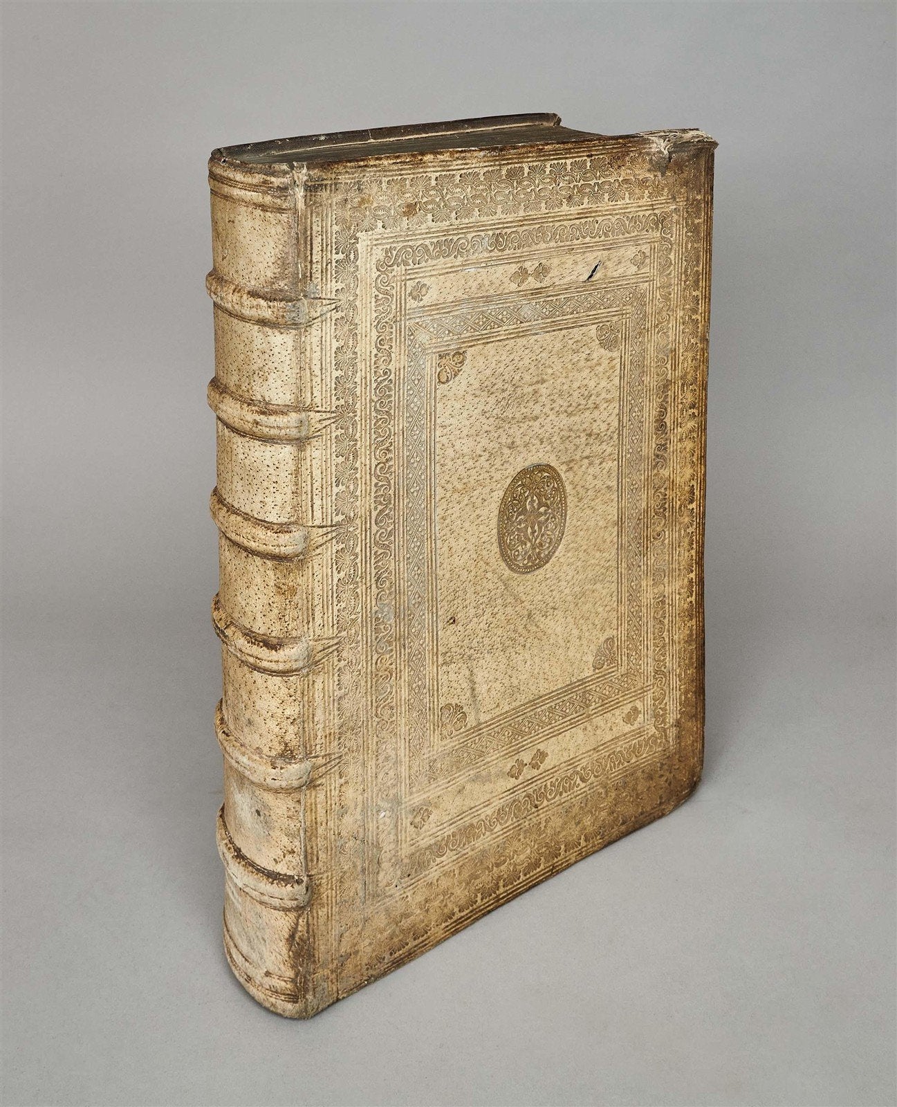 1619 BIBLE in GREEK antique BLIND TOOLED PIGSKIN BOUND FOLIO
