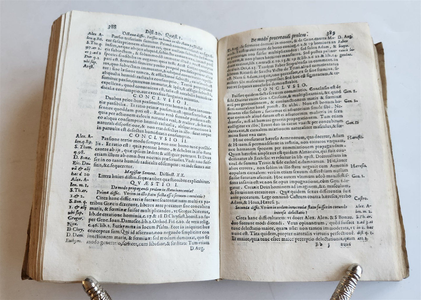 1588 Flores Theologicarum antique VELLUM BINDING Flowers of Theology Jose Angles