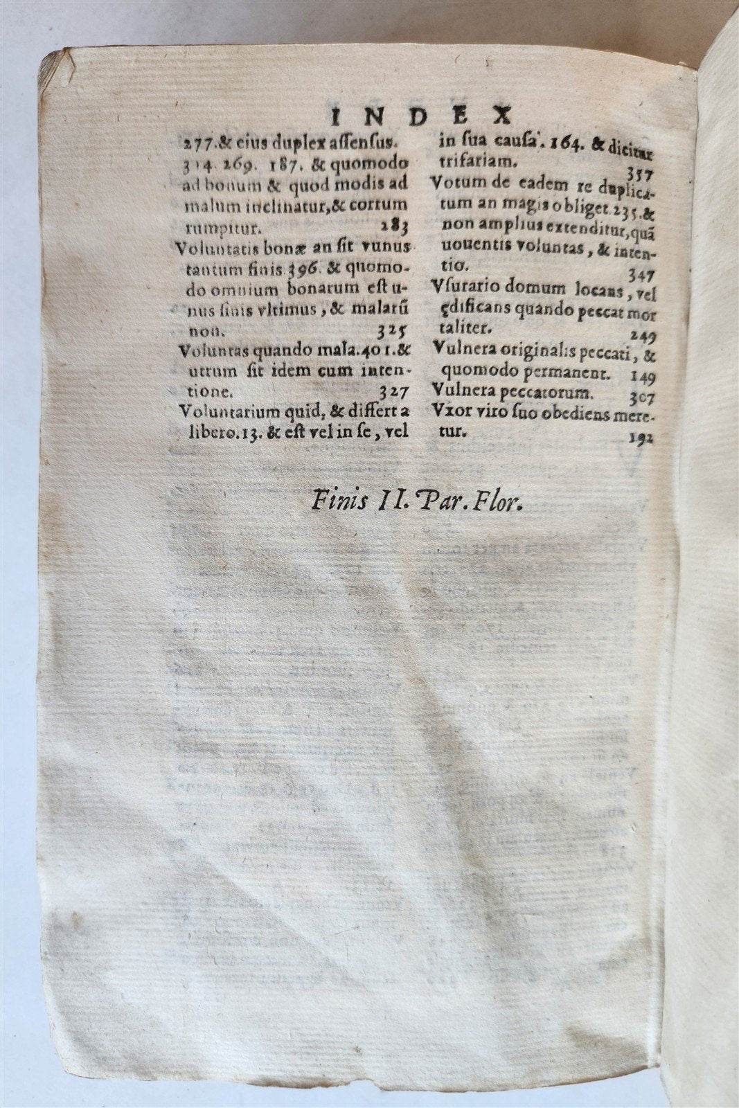 1588 Flores Theologicarum antique VELLUM BINDING Flowers of Theology Jose Angles