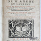 1646 ANATOMY ILLUSTRATED FOLIO antique MEDICAL Oeuvres de Me André dv Lavrens