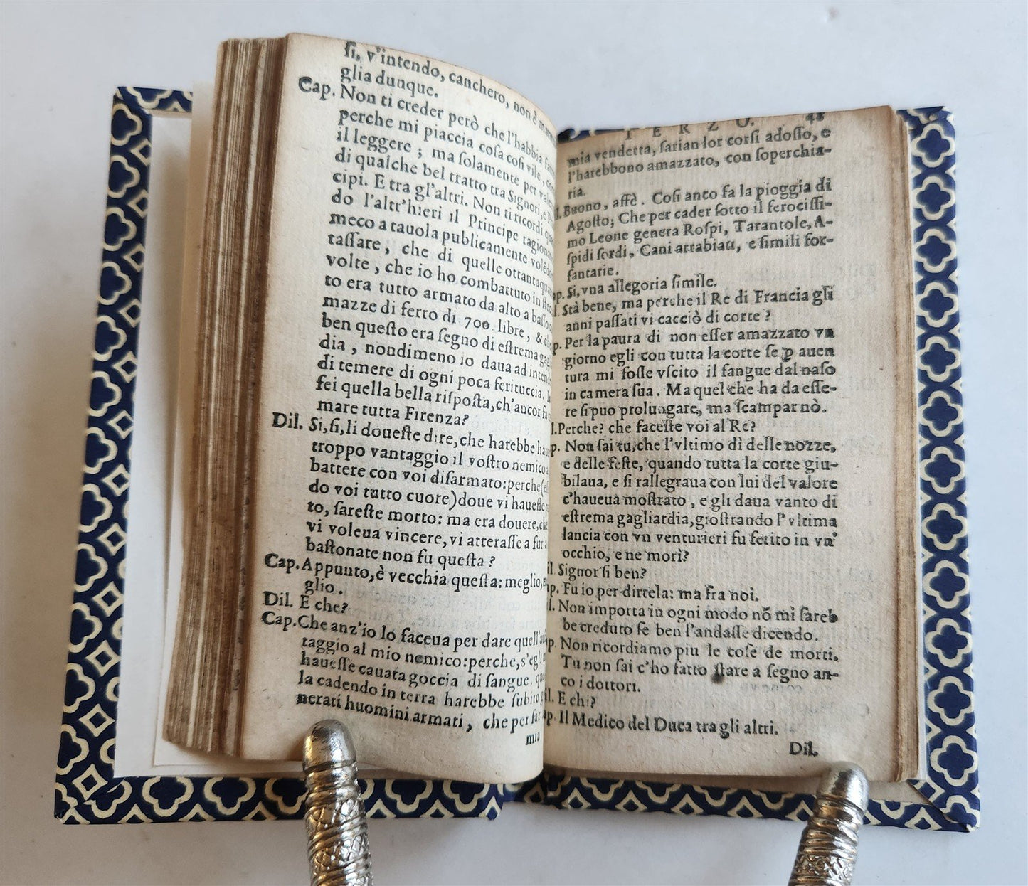 1597 THEATER PLAY by ODDI SFORZA in ITALIAN antique Duel of Love & Friendship