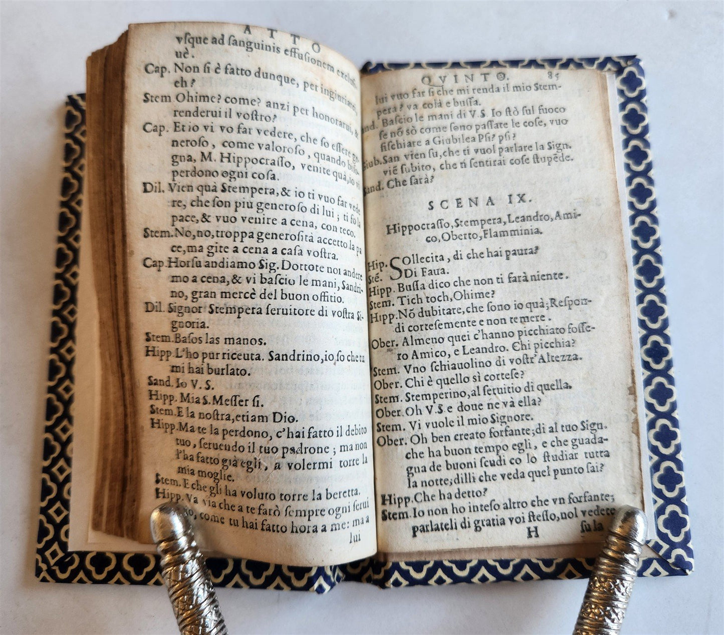 1597 THEATER PLAY by ODDI SFORZA in ITALIAN antique Duel of Love & Friendship