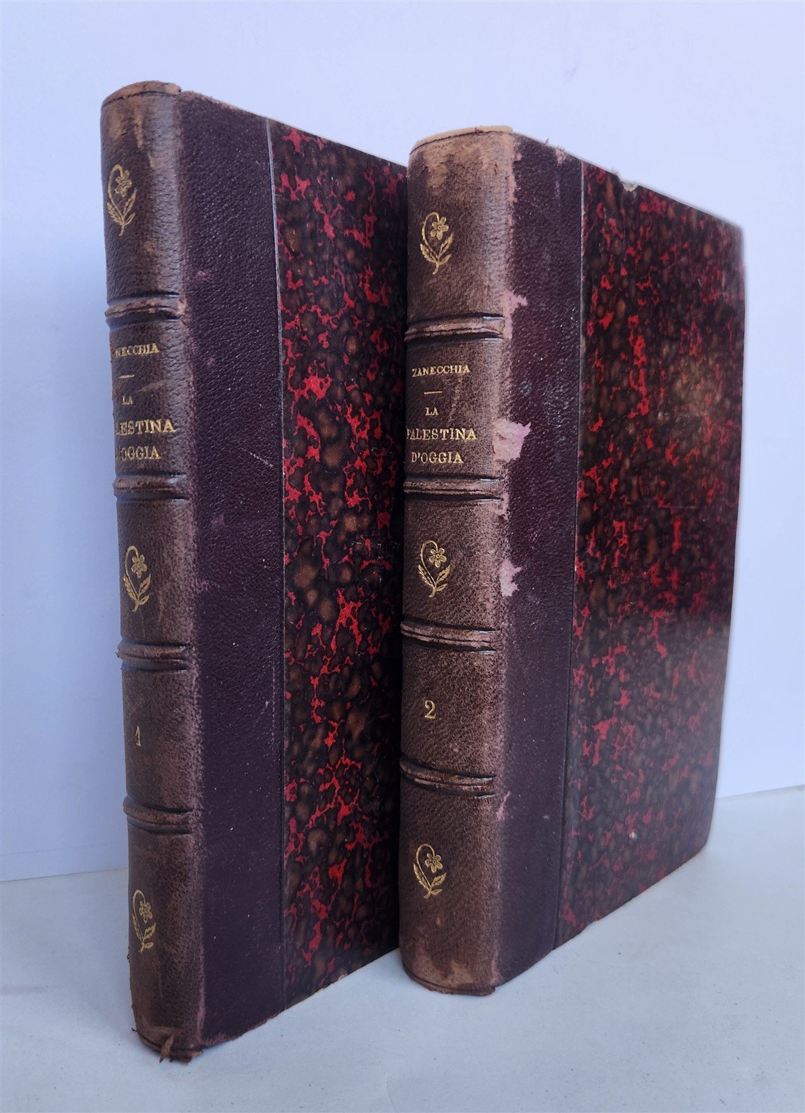 1896 PALESTINE TODAY 2 volumes in ITALIAN antique ILLUSTRATED w/ MAPS