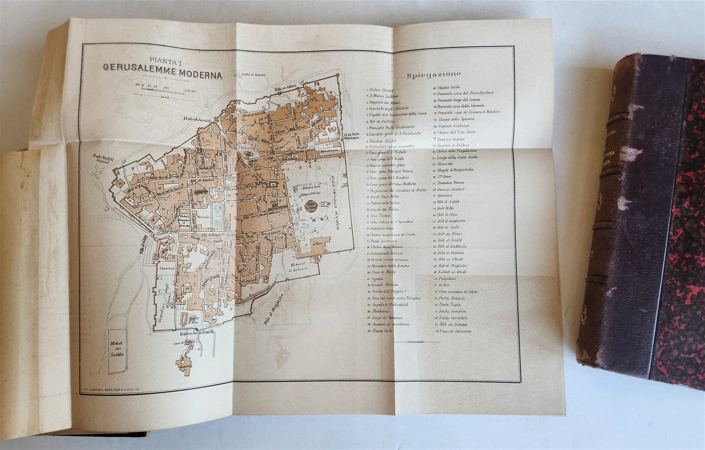 1896 PALESTINE TODAY 2 volumes in ITALIAN antique ILLUSTRATED w/ MAPS