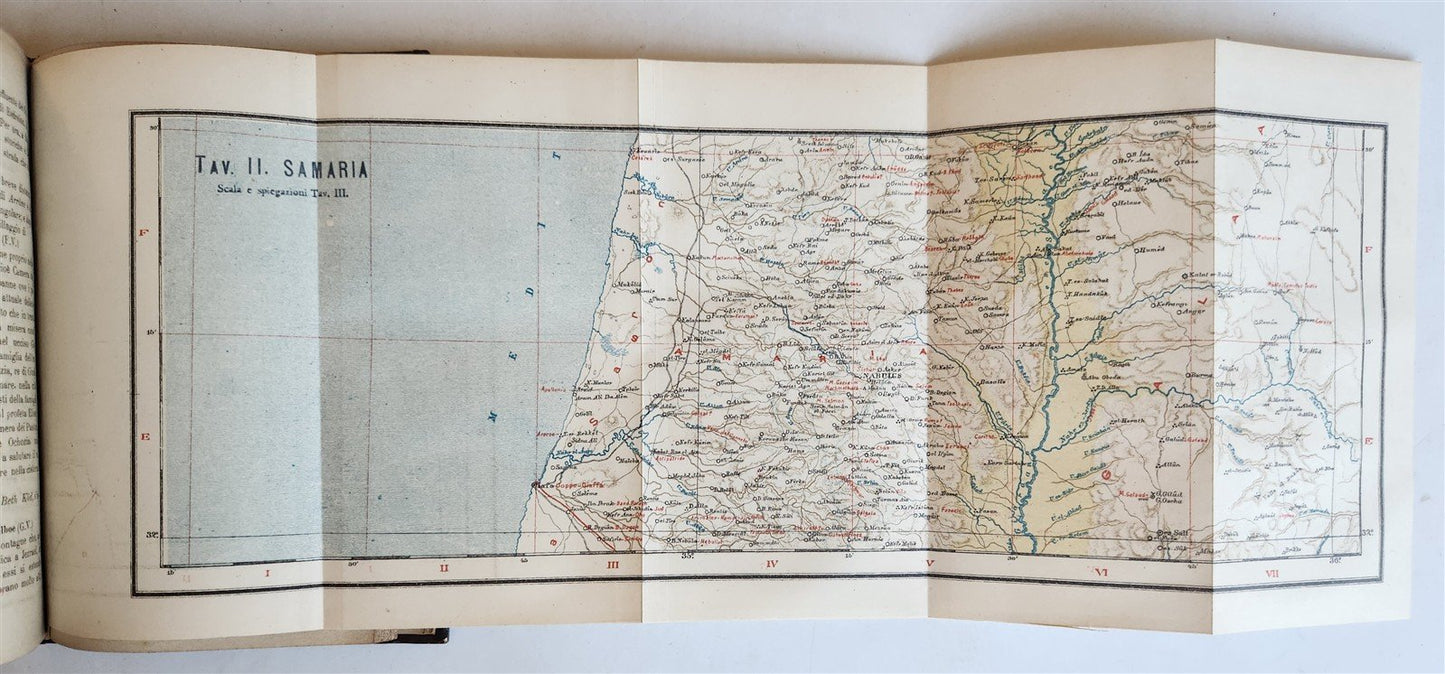 1896 PALESTINE TODAY 2 volumes in ITALIAN antique ILLUSTRATED w/ MAPS