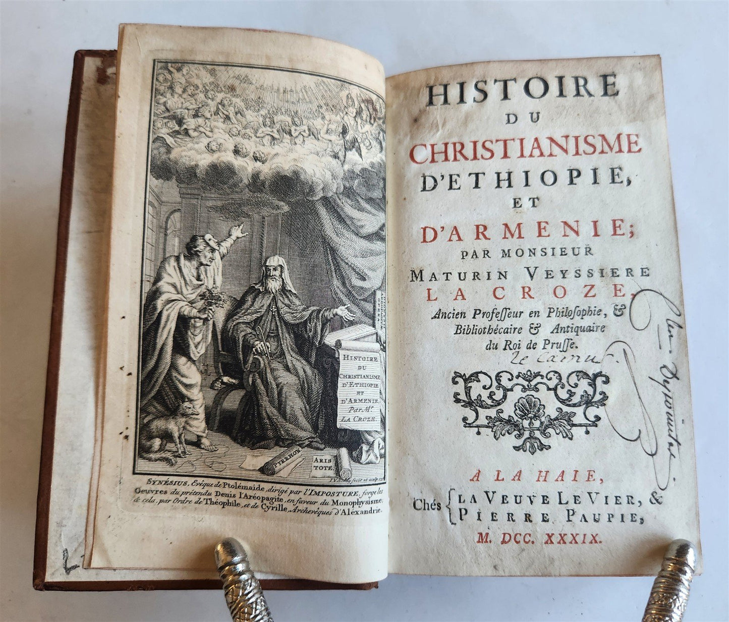 1739 HISTORY of CHRISTIANIY in ETHIOPIA & ARMENIA antique in FRENCH