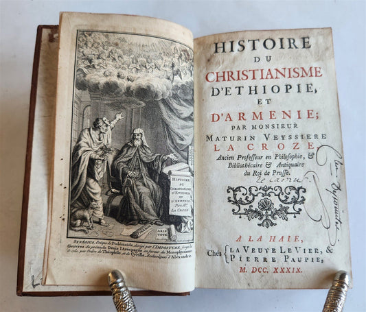 1739 HISTORY of CHRISTIANIY in ETHIOPIA & ARMENIA antique in FRENCH